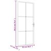 vidaXL Porte int&eacute;rieure 93x201,5 cm Blanc Verre ESG et aluminium
