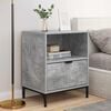 vidaXL Cabinet de chevet avec tiroir 2 pcs Gris b&eacute;ton 49 x 36 x 61 cm