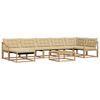 vidaXL Ensemble de canap&eacute;s d'ext&eacute;rieur 8 pcs Blanc et Beige