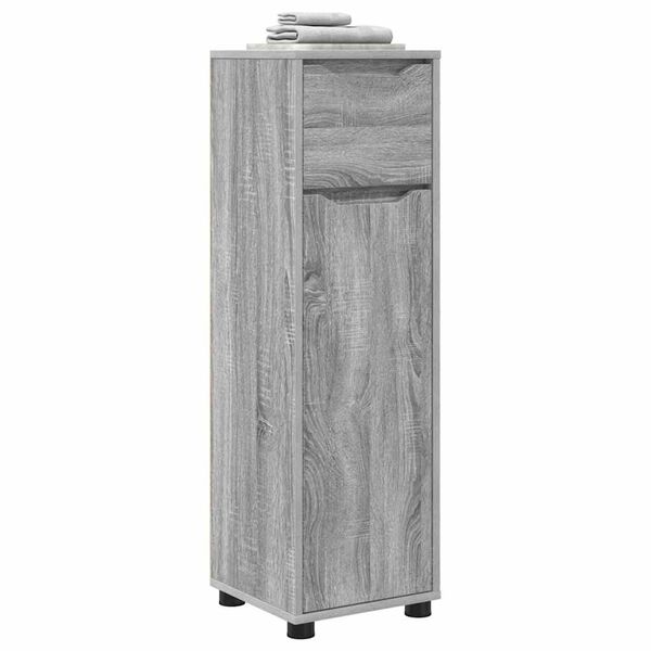 vidaXL Cabinet de salle de bain Gris Sonoma 30,5 x 30 x 101 cm