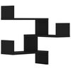 vidaXL &Eacute;tag&egrave;res d'angle murales 2 pcs noir 40x40x50 cm bois ing&eacute;nierie