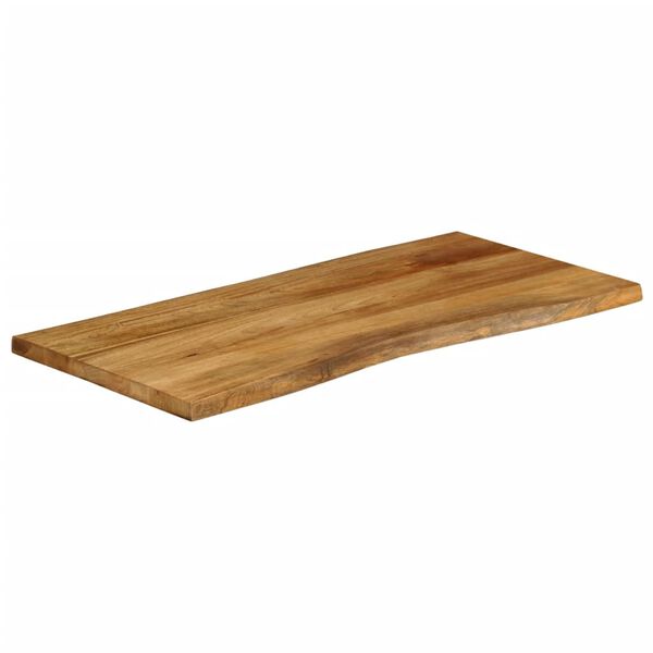 vidaXL Dessus de table 110x60x3,8 cm bord vivant bois massif manguier