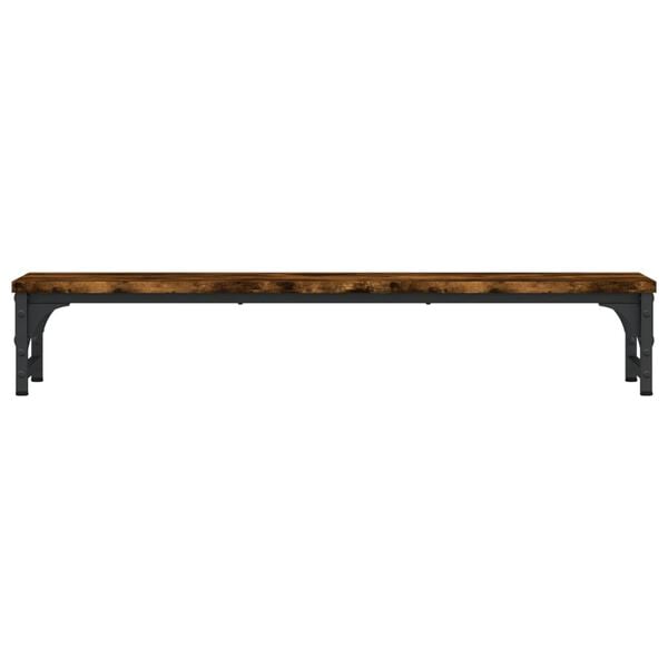vidaXL Support de moniteur ch&ecirc;ne fum&eacute; 85x23x15,5 cm bois d'ing&eacute;nierie