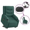 vidaXL Fauteuil inclinable de massage &eacute;lectrique Vert fonc&eacute; Tissu