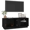 vidaXL Meuble TV Noir 105x34x40 cm Bois de pin massif