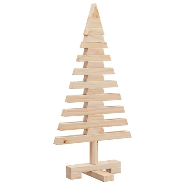 vidaXL Arbre de No&euml;l en bois pour d&eacute;coration 60 cm bois massif de pin