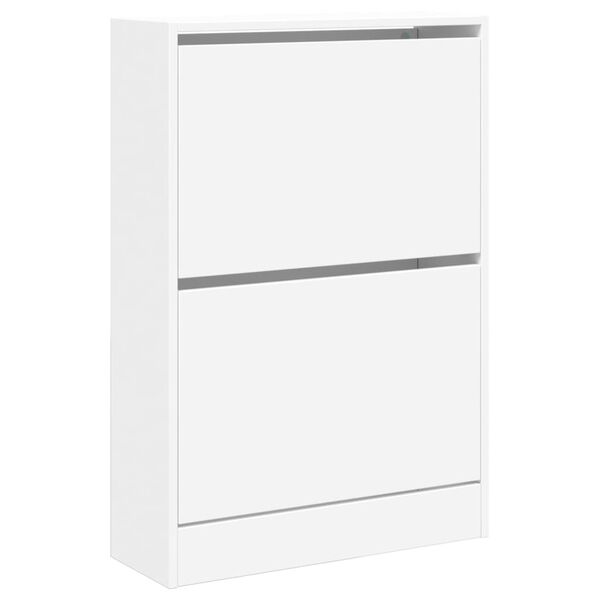 vidaXL Armoire &agrave; chaussures blanc 60x21x87,5 cm bois d'ing&eacute;nierie