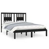 vidaXL Cadre de lit sans matelas noir bois massif