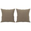 vidaXL Canap&eacute; 2 places et oreillers et coussins Taupe 140 cm Tissu