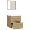 vidaXL Armoire lavabo de salle de bain bassin et miroir Chêne sonoma