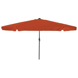 vidaXL Parasol de jardin 395 x 395 x 245 cm Polyester Rond Terre cuite