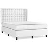 vidaXL Sommier &agrave; lattes de lit avec matelas Blanc 140x190cm Similicuir