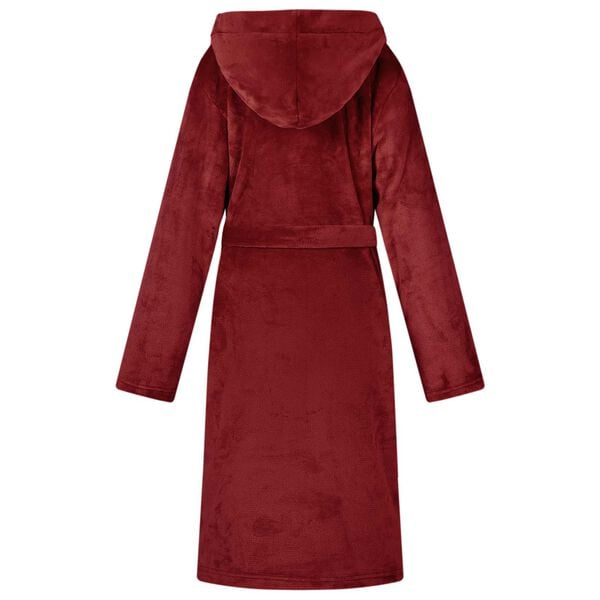 vidaXL Peignoir avec capuche Rouge Bordeaux s Flanelle