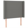 vidaXL T&ecirc;te de lit &agrave; LED Gris fonc&eacute; 103x16x118/128 cm Tissu