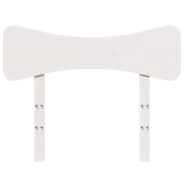 vidaXL T&ecirc;te de lit blanc 90 cm bois massif de pin