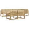 vidaXL Ensemble de canap&eacute;s d'ext&eacute;rieur 6 pc Blanc et Beige Polyester