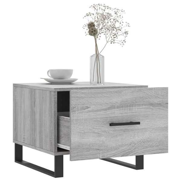 vidaXL Table basse Sonoma gris 50x50x40 cm Bois d'ingénierie