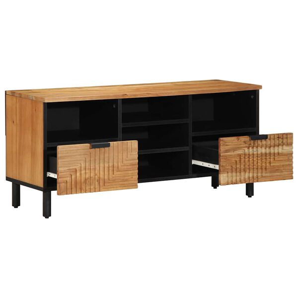 vidaXL Unites TV avec tiroir Bois d'Acacia Massif 100 x 33,5 x 46 cm