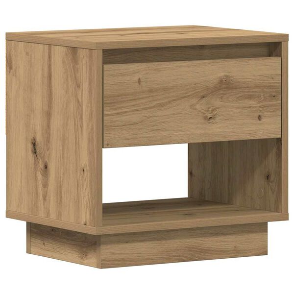 vidaXL Table de nuit Ch&ecirc;ne artisanal 45 x 34 x 44 cm Bois d'ing&eacute;nierie
