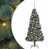 vidaXL Sapin de No&euml;l artificiel pr&eacute;-&eacute;clair&eacute; avec set de boules Vert