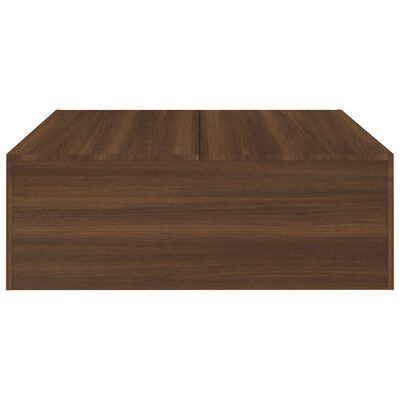 vidaXL Table basse Chêne marron 100x100x35 cm Bois d'ingénierie | vidaXL.fr