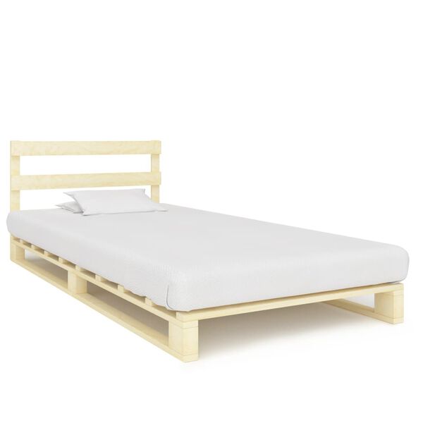 vidaXL Cadre de lit de palette sans matelas 90x200 cm bois pin massif