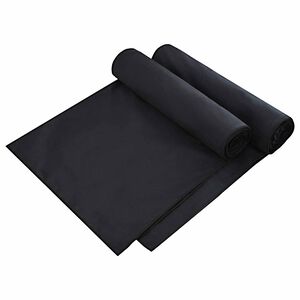 vidaXL Serviettes de Transat 2 pcs Noir 210 x 75 cm