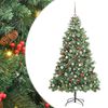 vidaXL Sapin de No&euml;l artificiel 300 LED Blanc chaud PVC et m&eacute;tal Vert