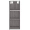 vidaXL Buffet haut Sonoma gris 34,5x34x180 cm Bois d'ing&eacute;nierie