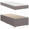 vidaXL Cadre de lit avec matelas Taupe 100 x 200 cm tissu