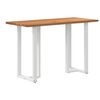 vidaXL Table de bar rectangulaire en bois massif de ch&ecirc;ne marron clair 180 x 80 x 102 cm