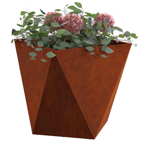 vidaXL Jardini&egrave;re 2 pcs Rouill&eacute; 40 x 40 x 40 cm