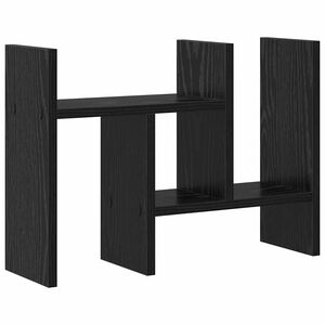 vidaXL Organiseur de bureau Ch&ecirc;ne noir 50 x 15,5 x 35,5 cm