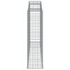 vidaXL Paniers à gabions arqués 13 pcs 300x50x180/200 cm fer galvanisé