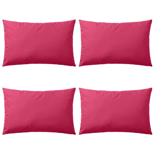 vidaXL Oreiller d'extérieur lot de 4 60 x 40 cm Rose