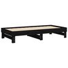 vidaXL Lit coulissant sans matelas noir 2x(75x190) cm