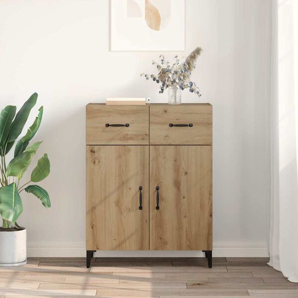 vidaXL Buffet Ch&ecirc;ne artisanal 69,5 x 34 x 90 cm Bois d'ing&eacute;nierie