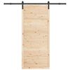 vidaXL Porte coulissante Marron 80 x 208 cm Bois de pin massif