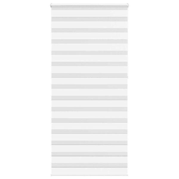 vidaXL Store z&egrave;bre blanc 95x230 cm largeur du tissu 90,9 cm polyester