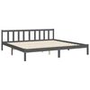 vidaXL Cadre de lit sans matelas gris 200x200 cm bois massif de pin