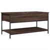vidaXL Table basse ch&ecirc;ne marron 100x50x50cm bois d'ing&eacute;nierie et m&eacute;tal