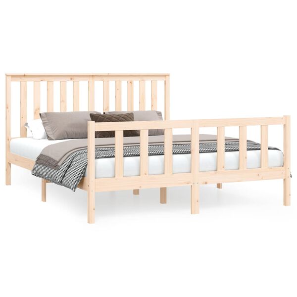 vidaXL Cadre de lit sans matelas 160x200 cm bois massif de pin