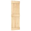 vidaXL Porte coulissante NARVIK Naturel et noir 70 x 210 cm (213,5 cm)