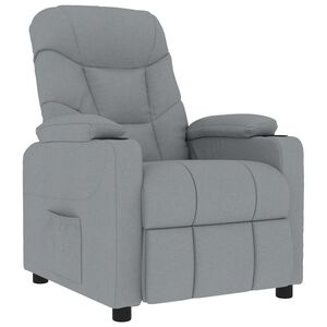 vidaXL Fauteuil de massage Gris clair Tissu