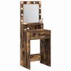 vidaXL Table de Toilette Ch&ecirc;ne fum&eacute; 50 x 41 x 135 cm Bois d'ing&eacute;nierie