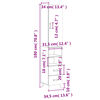 vidaXL Buffet haut Sonoma gris 34,5x34x180 cm Bois d'ing&eacute;nierie