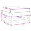vidaXL Repose-pieds de jardin avec coussins lot de 2 bois pin massif