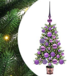 vidaXL Sapin de No&euml;l avec 150 LED avec support Vert 65 cm PE