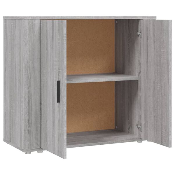 vidaXL Buffet Sonoma gris 80x33x70 cm Bois d'ing&eacute;nierie
