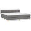 vidaXL Sommier &agrave; lattes de lit avec matelas Gris fonc&eacute; 180x200cm Tissu